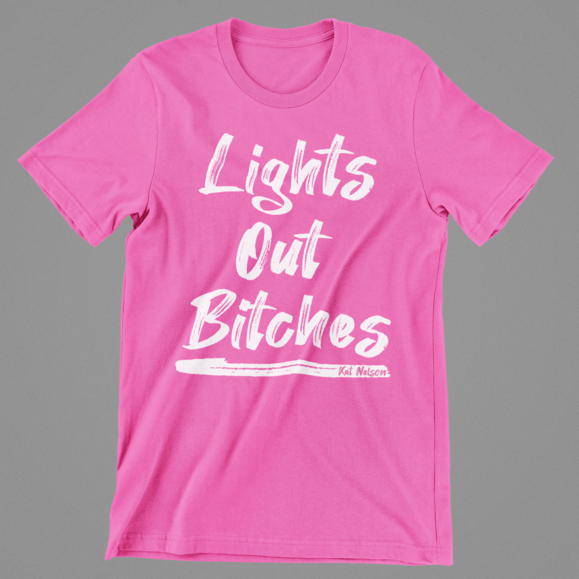 LIGHTS OUT PINK TEE